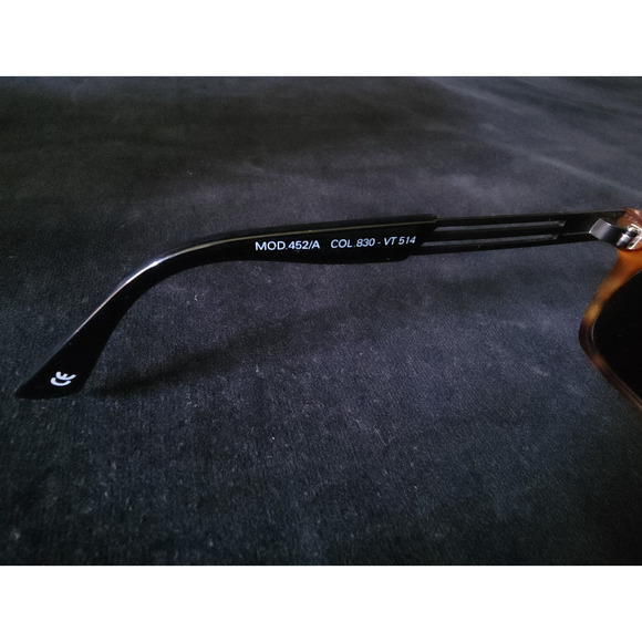 Gianni Versace 1996 Sunglasses Tortoise Unisex Black Metal MOD 452/A Vintage main image 9
